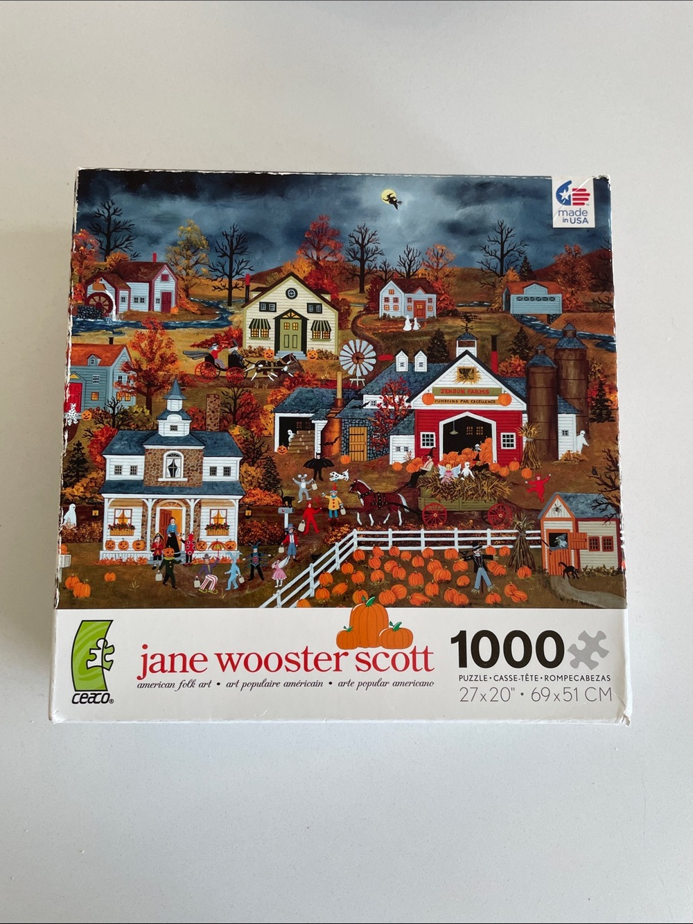 Jane Wooster Scott Halloween Adventures 1000-Piece Puzzle - Colorful Fall Scene